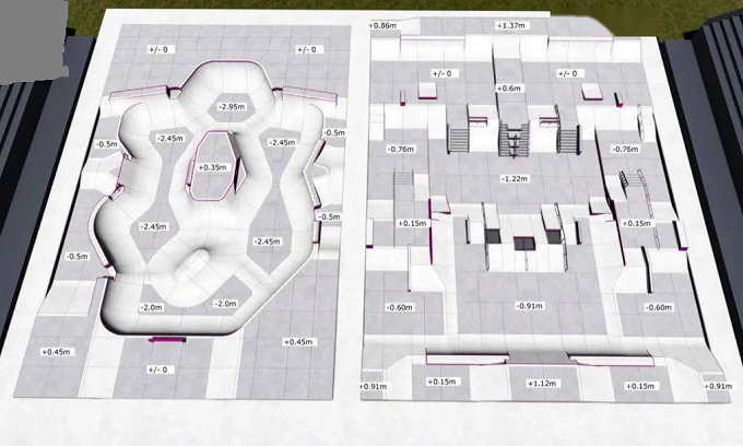 滑板场地施工图纸打造与众不同的滑板公园